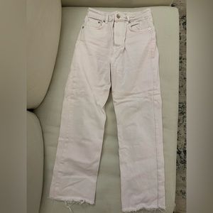 ZARA Light pink high tide wide leg jeans
